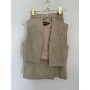 JILL CRAFT Vintage Deer Suede Festival Western Matching Set Size Small